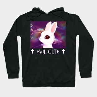 Evil Cute Pastel Goth Kawaii Bunny Hoodie